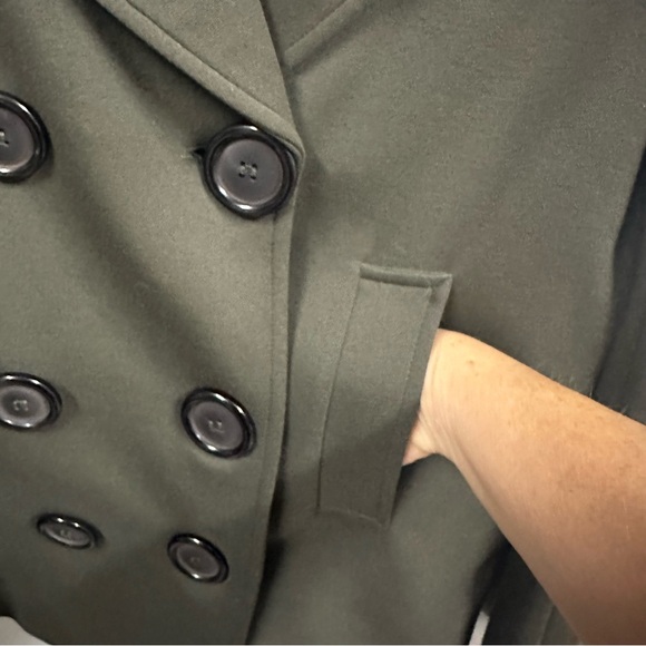 Bailey 44 USA Dark Olive and Black Double Breasted Knit Jacket Womens Medium - Picture 8 of 13